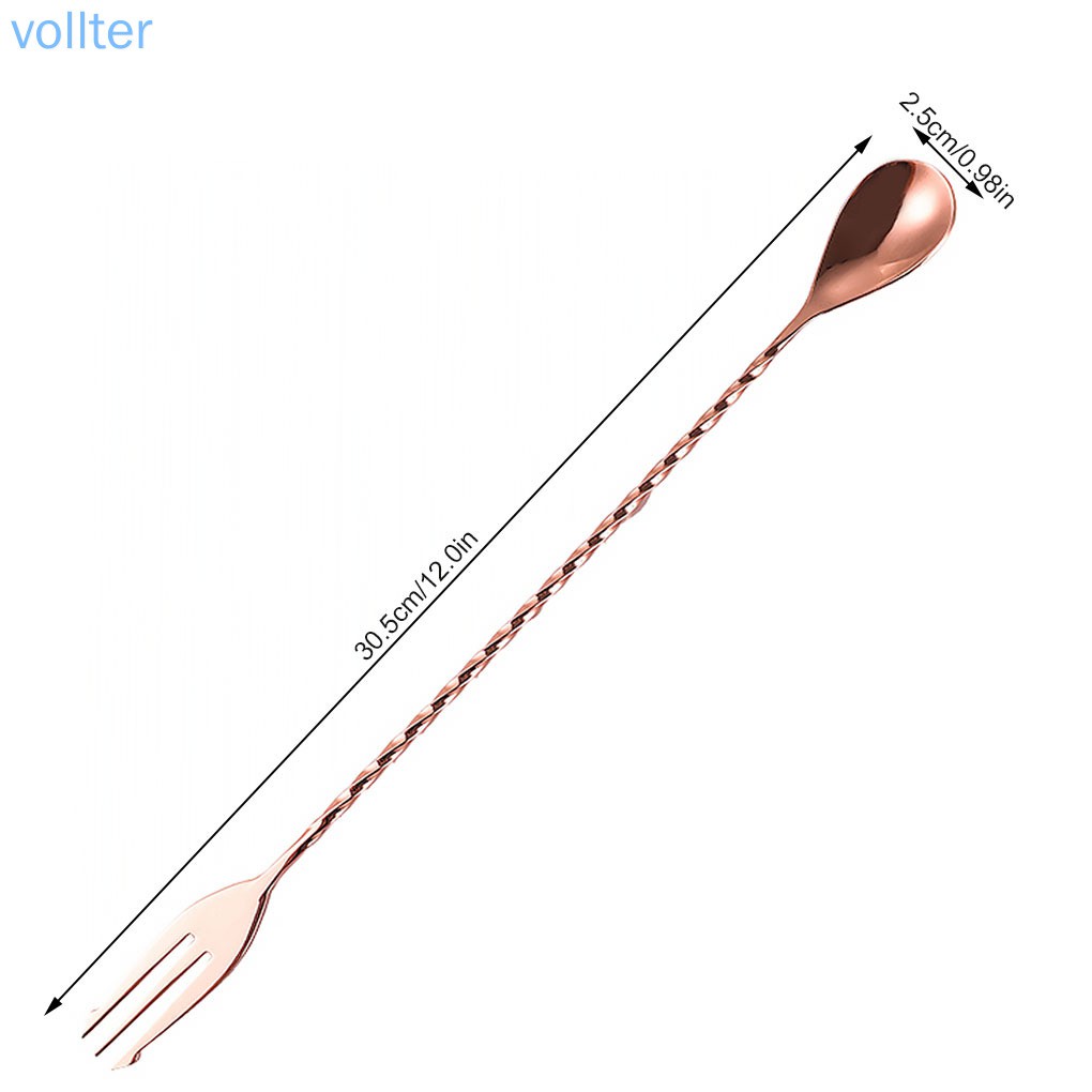 Muỗng khuấy đồ uống bằng thép không gỉ kiểu xoắn ốc độc đáo tiện dụng