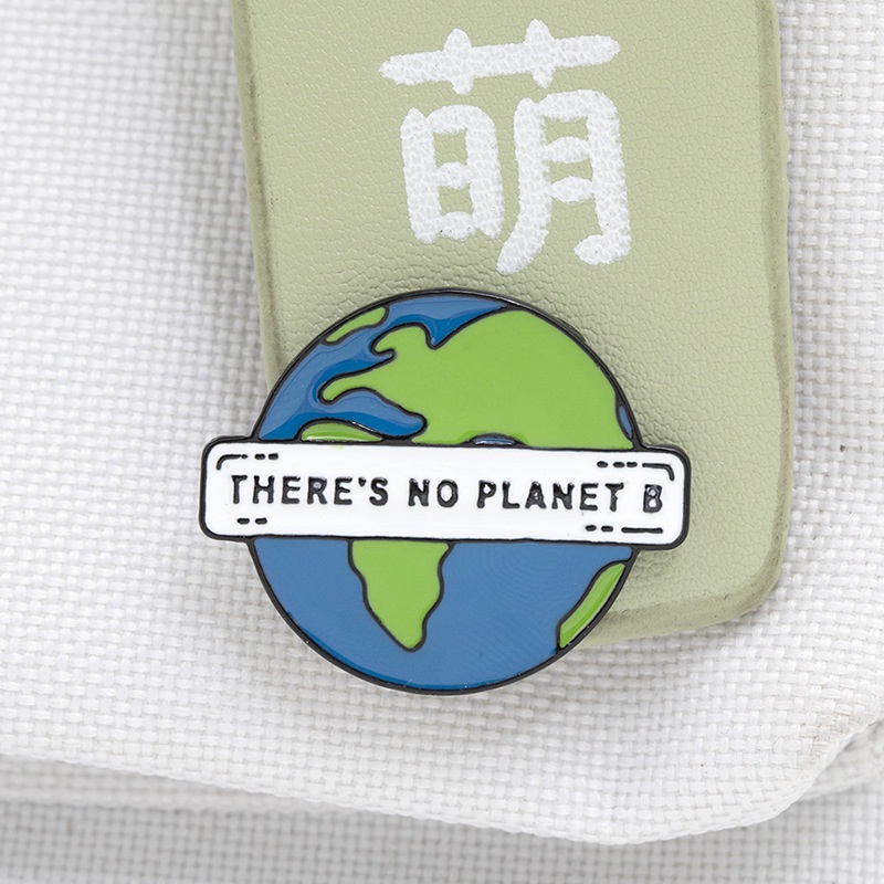 Ghim Cài Áo Hình Trái Đất Hoạt Hình Thân Thiện Với Môi Trường