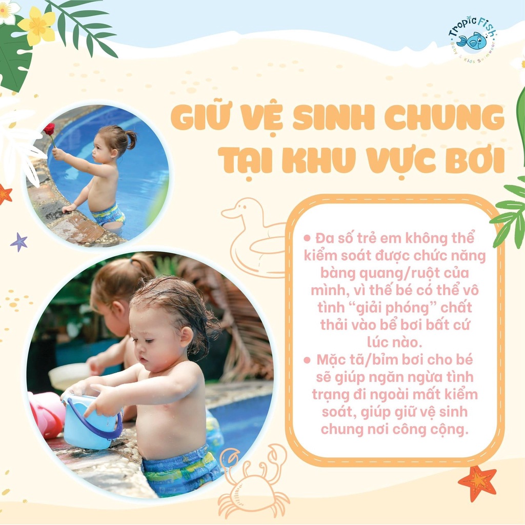 [CHÍNH HÃNG] Tã/ Bỉm Bơi Cho Bé Tropic Fish Sản Xuất Tại Đan Mạch Đủ Size S3/M3/L3