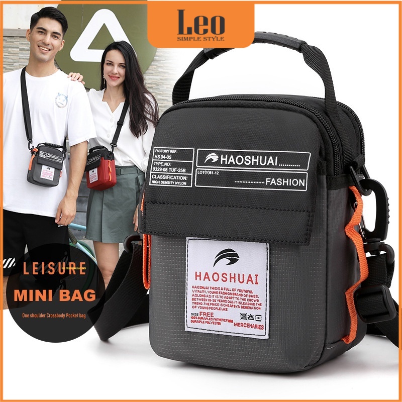 Túi Nam Đeo Chéo Mini Kiểu Dáng Thời Trang Vải Oxford chống nước Màu Đen/Xanh T17