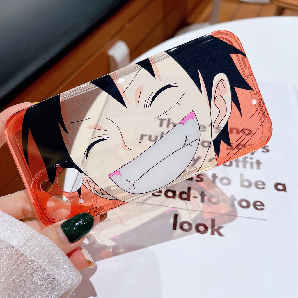 Ốp Điện Thoại Họa Tiết Hoạt Hình Zoro Và Luffy Dễ Thương Chống Sốc Cho iPhone 14 / 13 / 12 / 11