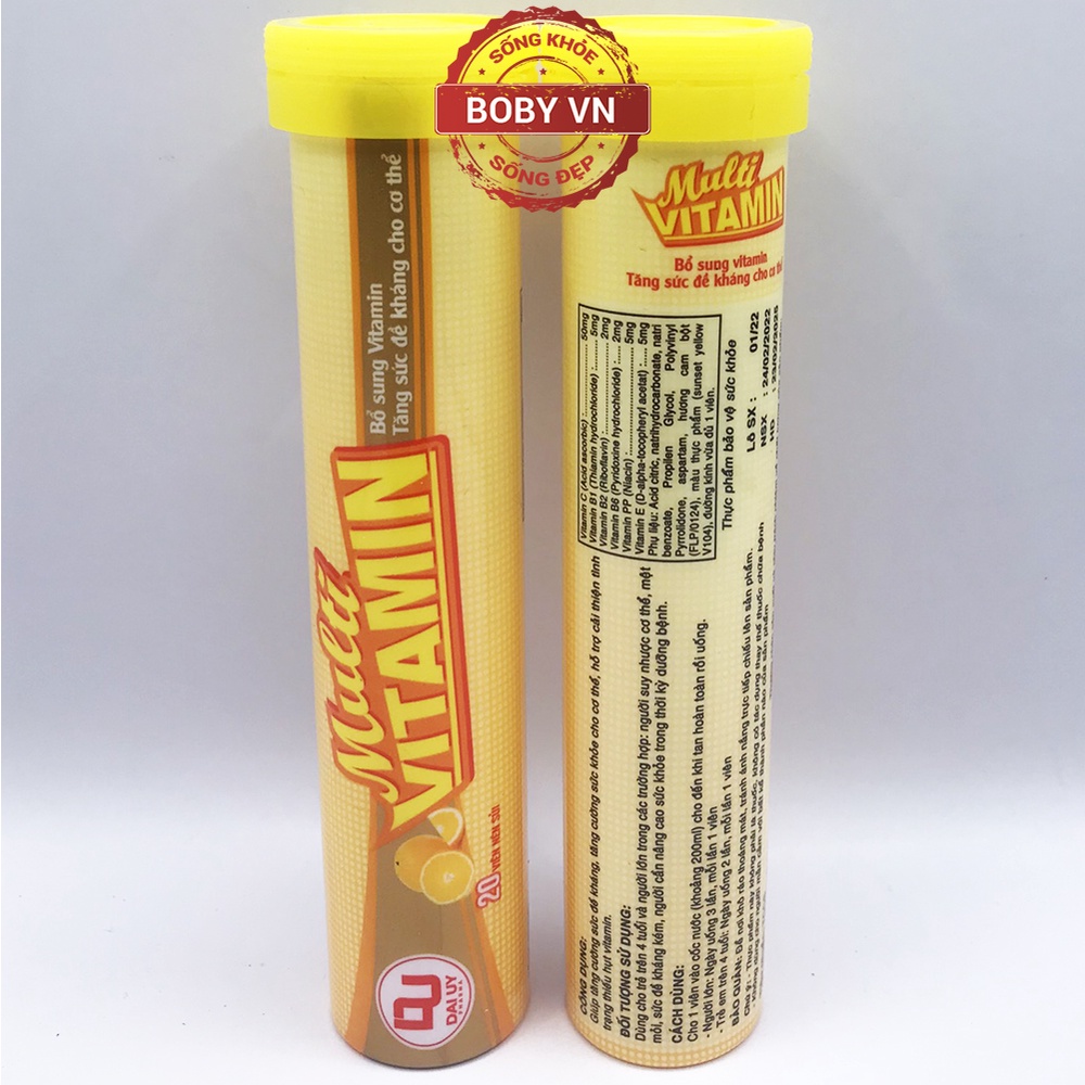 Sủi Multi Vitamin Đại Uy bổ sung vitamin tăng sức đề kháng cho cơ thể (Tuýt 20 viên)