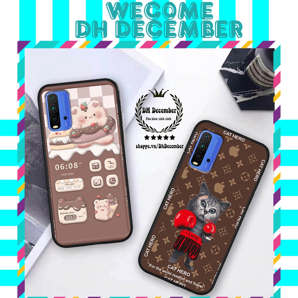 Ốp lưng Xiaomi REDMI 9T in hình 3D GẤU HỒNG-GẤU BE3R -XINH XẺO CỰC ĐẸP