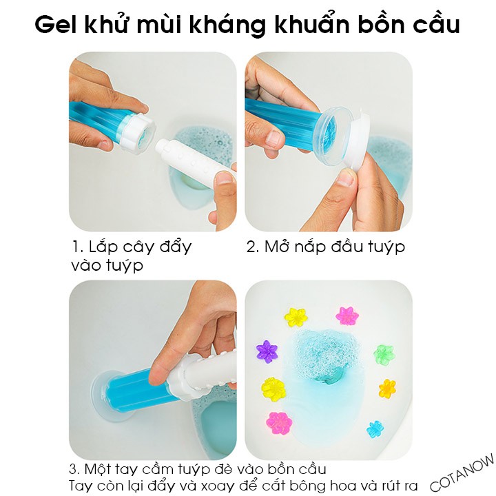 Gel Khử Mùi Bồn Cầu kháng khuẩn hình bông hoa COTANOW