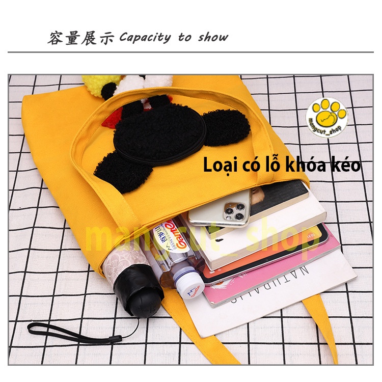 Túi Vận Chuyển Chó Mèo Thú Cưng, Túi Tote, Túi Vải canvas chuột mickey