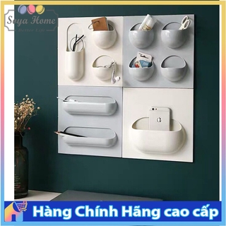 22cm*22cm Kệ treo tường đa năng Kệ nhựa Phòng tắm nhà vệ sinh nhà bếp nhà tắm tiện ích Không Cần Khoan Vít