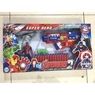 [Có sẵn] Đồ chơi Nerf AVENGER Spiderman Cap Iron Hulk _ phóng xốp dính tường