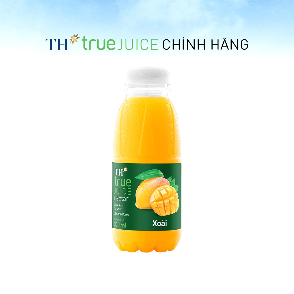 Thùng 24 chai nước trái cây xoài tự nhiên TH True Juice 350ml (350ml x 24)