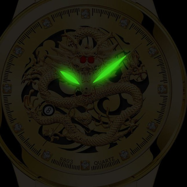 Đồng hồ nam BOSCK R01 mặt rồng quyền quý, kim dạ quang | BigBuy360 - bigbuy360.vn