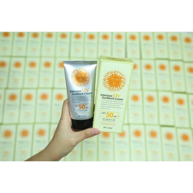 Kem chống nắng 3W CLINIC Intensive UV Sunblock Cream SPF 50 PA+++ 70 ml 