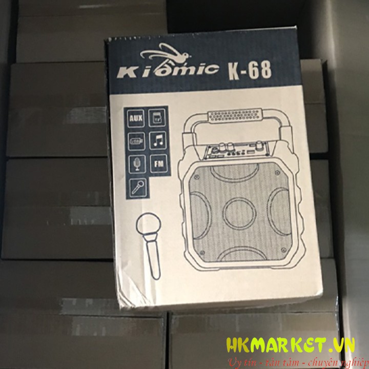Loa bluetooth kiomic K68 tặng kèm mic không dây - Loa chính hãng, loa trợ giảng