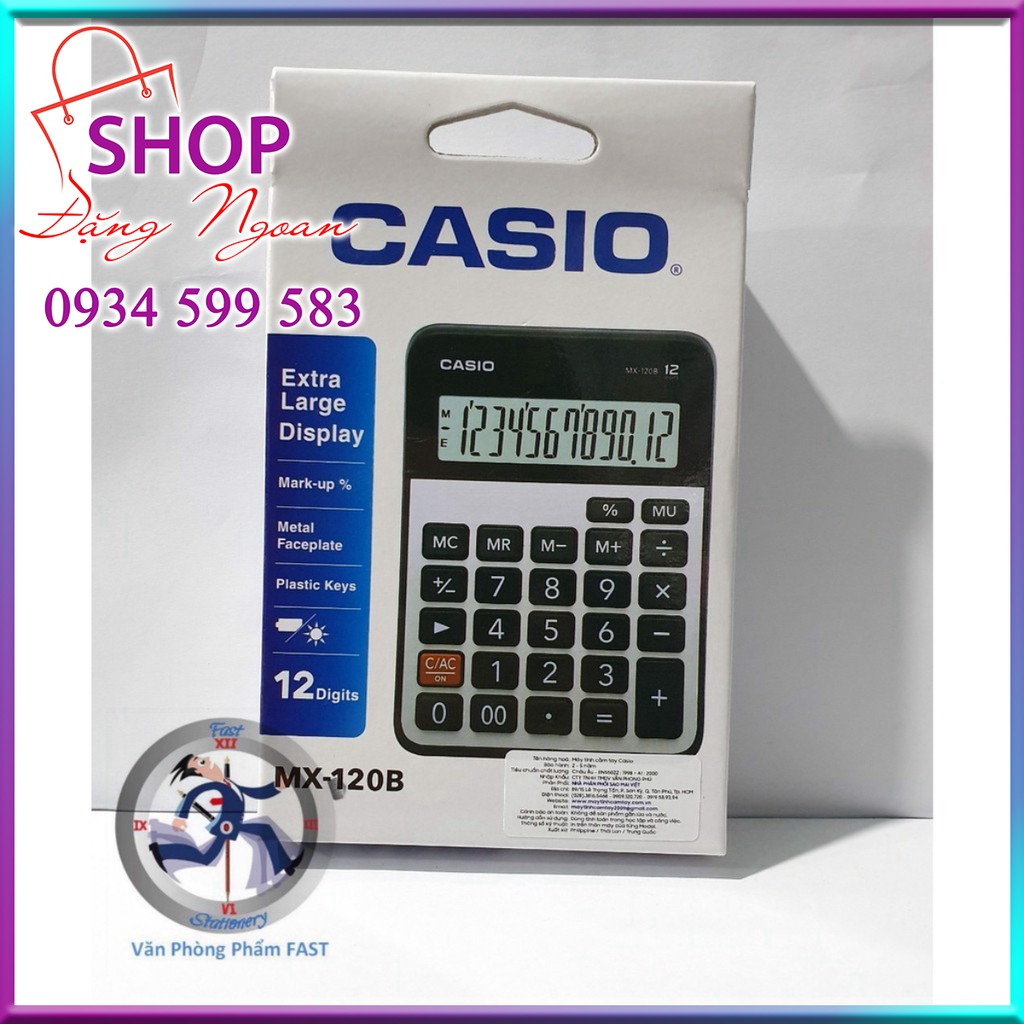 ❤️  Máy Tính Casio MX - 120B (Chính Hãng Bảo Hành 7 Năm) - Đặng Ngoan Shop