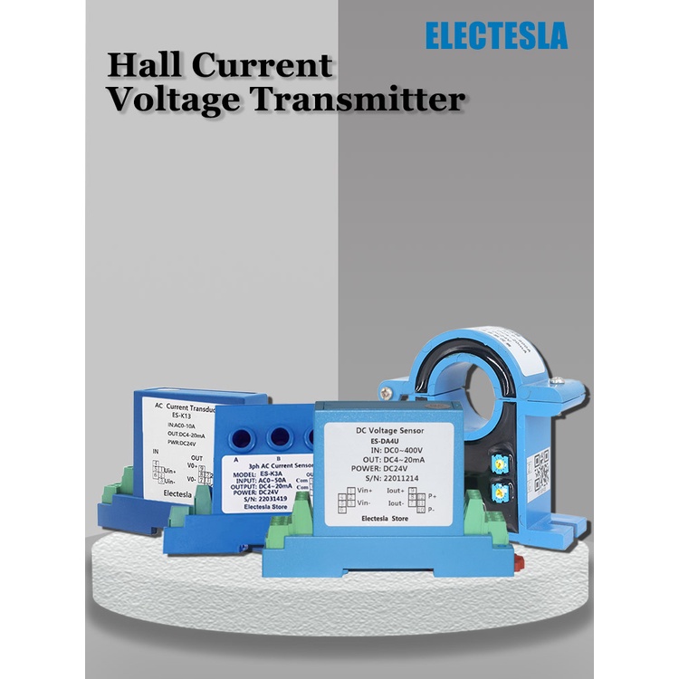 Thiết Bị Cảm Biến Điện Áp DC 0-1000V 4-20mA 35mm