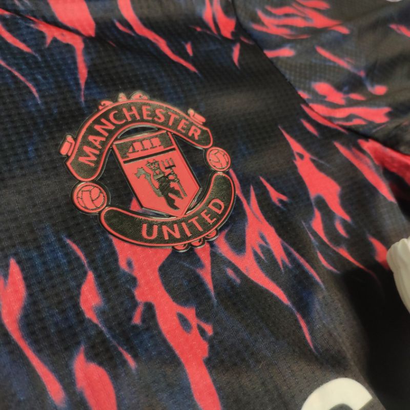 Bộ quần áo clb bóng đá clb MU Manutd Vằn Đen Đỏ T3 Tezos Quần Sẻ Tà Mới 2022