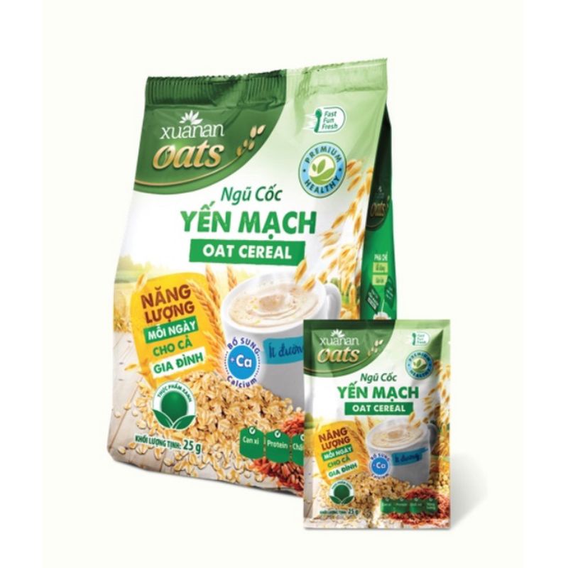 Ngũ cốc yến mạch Xuân An 400g (Mua 1 gói tặng 1 ly sứ)