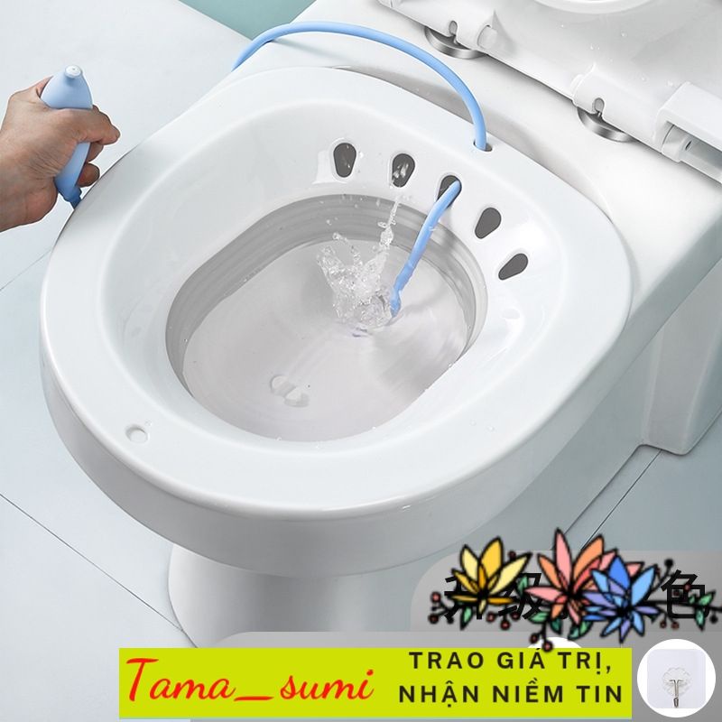Bộ chậu xông vùng kín. Chậu ngâm rửa phụ khoa sau sinh gấp gọn
