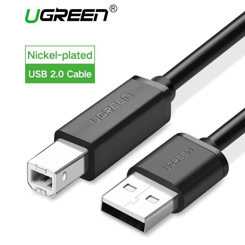 Cáp USB máy in Cao Cấp Ugreen 10845 10327 10328 10329 US104 Chính Hảng (USB 2.0 A Male to B Male)