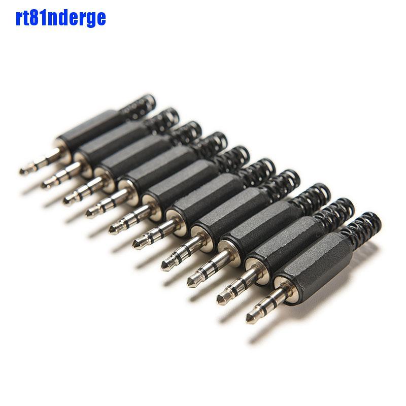 Set 10 Đầu Nối Jack Cắm Âm Thanh 3.5mm 1 / 8 &quot;Chuyên Dụng