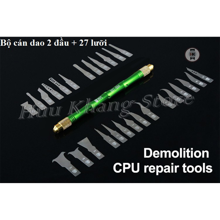 Bộ cán dao + 27 lưỡi đa năng Best | Lấy keo, làm IC, CPU
