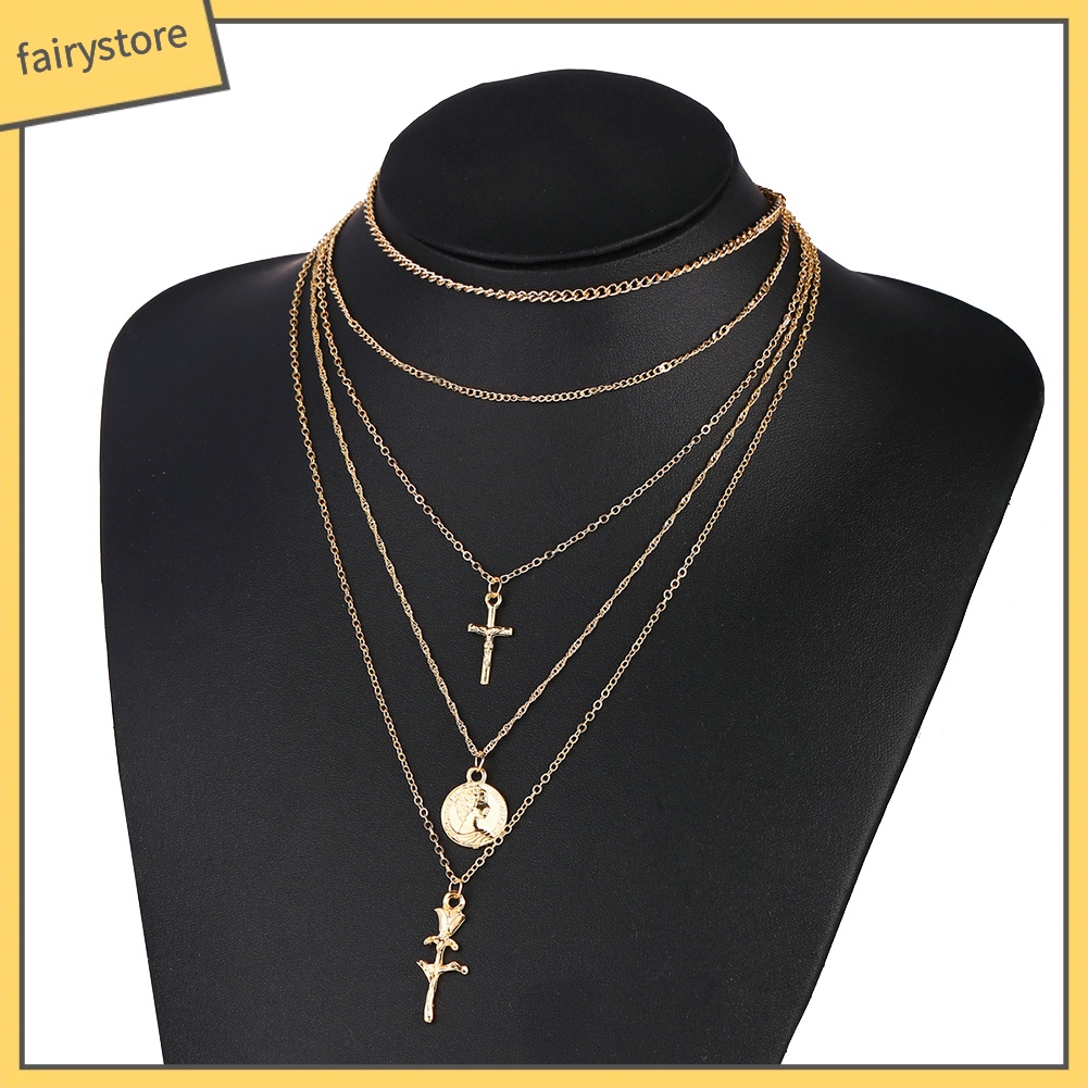 Dây chuyền nhiều tầng phong cách vintage xinh xắn