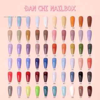 Nailbox móng úp thiết sẵn mẫu sơn trơn bản 60 màu hot
