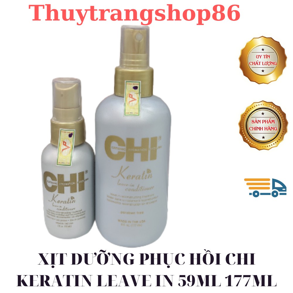 _XỊT DƯỠNG PHỤC HỒI CHI KERATIN LEAVE IN 59ML 177ML (HÀNG CHÍNH HÃNG)