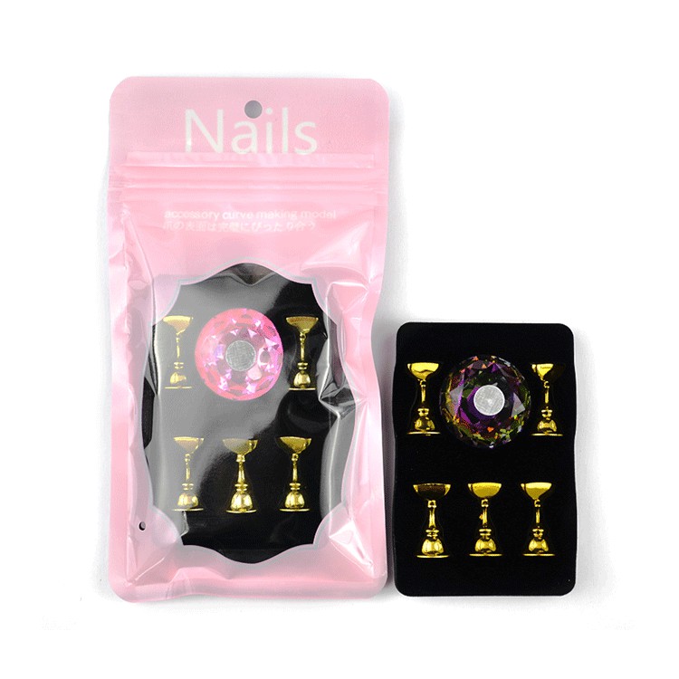 Đế gắn móng mẫu tập vẽ nail - Đế kim cương có nam châm
