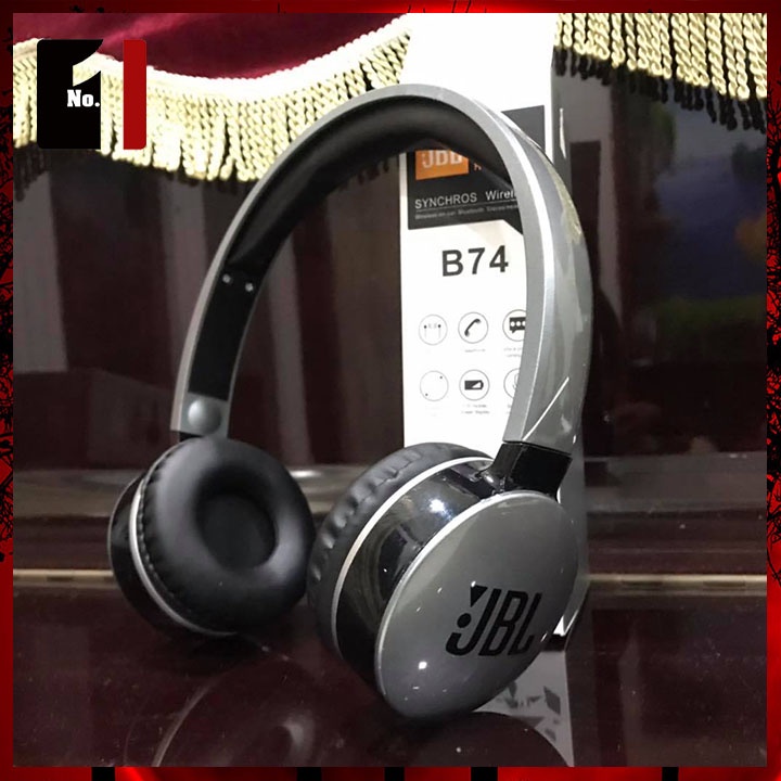 Tai Nghe Headphone Chụp Tai Bluetooth JBL B74 Tai Nghe Nhạc Điện Thoại Có Mic Úp Tai Không Dây