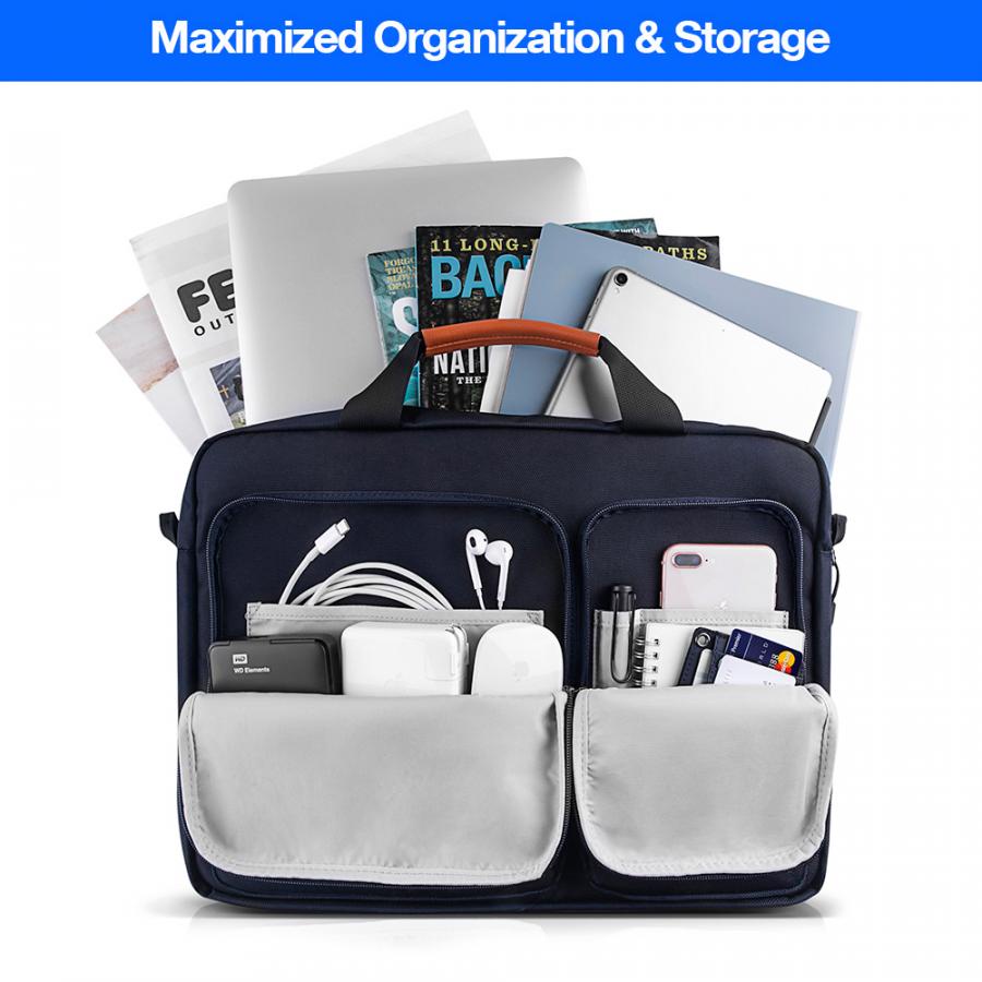 Cặp Xách TomToc (USA) A49-E01Travel Briefcase Ultrabook 15" - Black- Chất Liệu:Vải Polyester trượt nước | BigBuy360 - bigbuy360.vn