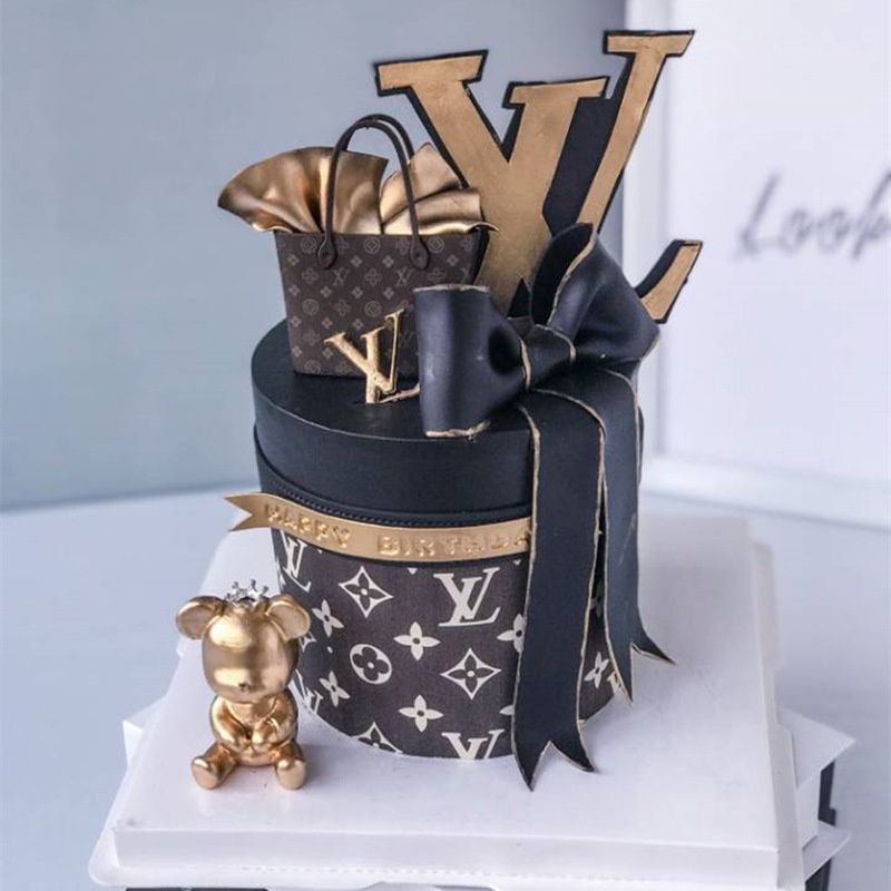 Phụ kiện trang trí bánh sinh nhật bánh kem - Mô hình túi xách trang trí bánh