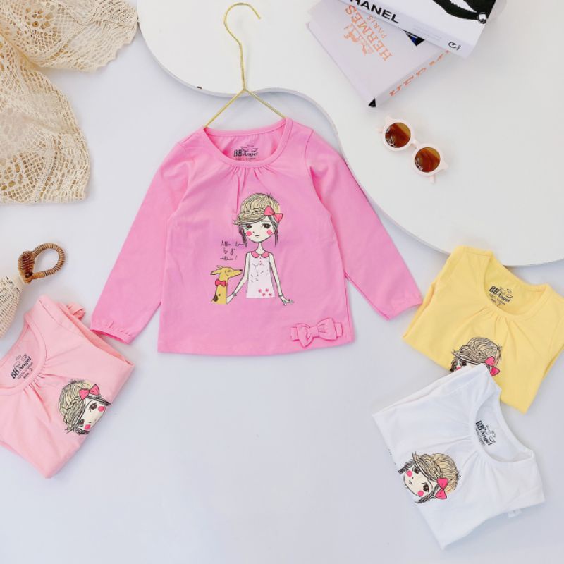 9-24kg Áo thu đông dài tay BB angel cho bé gái chất liệu cotton sài gòn, HÀNG CỰC ĐẸP