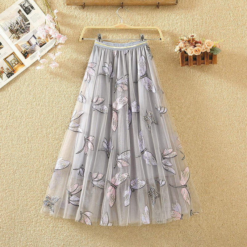 Chân Váy Lưới Thêu Hình Chuồn Chuồn Đính Kim Sa Nhiều Màu Sắc Dễ Thương Cho Nữ | BigBuy360 - bigbuy360.vn