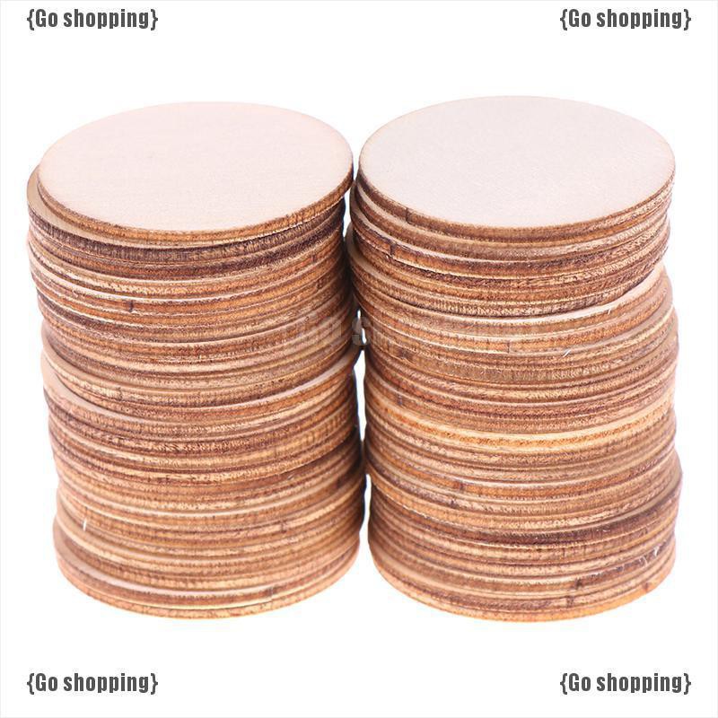 Set 50 khuôn cắt hình tròn bằng gỗ dùng vẽ hoặc trang trí tiệc