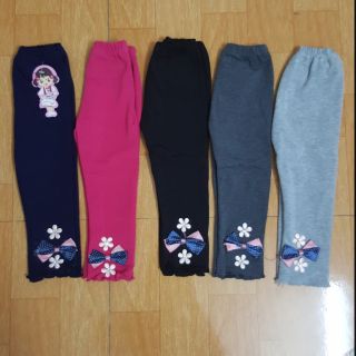 Quần legging nỉ cotton cho bé gái, quần legging dài bé gái