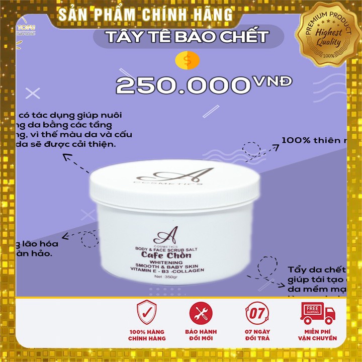 [Chính Hãng] muối tẩy da chết cafe chồn A cosmetics