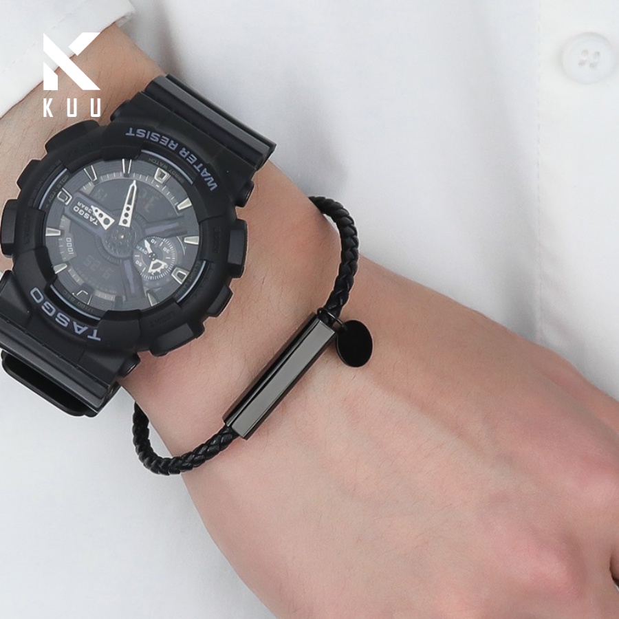 Vòng Tay Nam Lắc Tay Unisex Clancy Thời Trang Vòng Tay Nam Nữ Basic Saz Store Màu Đen Chất Liệu Bền Bỉ- Vòng Tay Clancy
