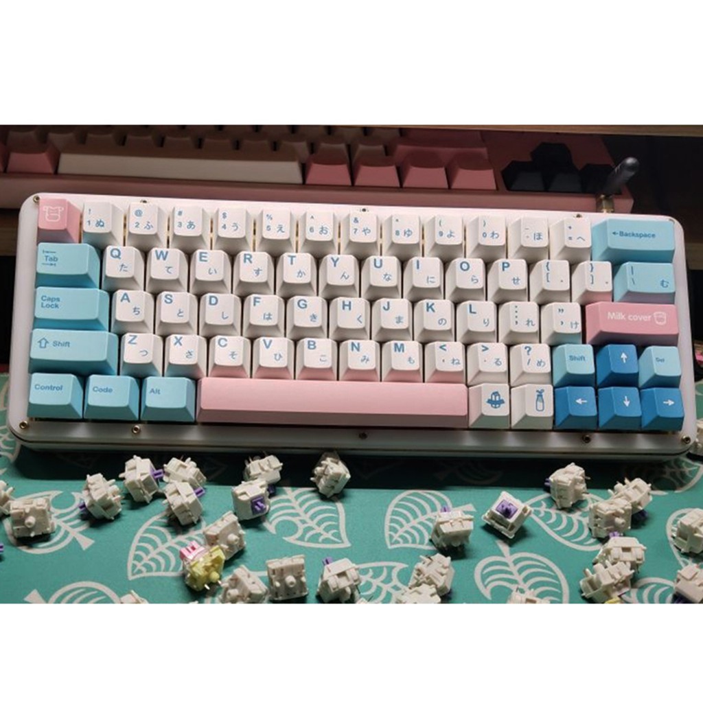 Keycaps, Topwang 142 Keycap PBT Nắp sữa thăng hoa Keycap Cherry Profile Bàn phím keycaps cho Bàn phím cơ 61/87/104/108/84/64/98/96