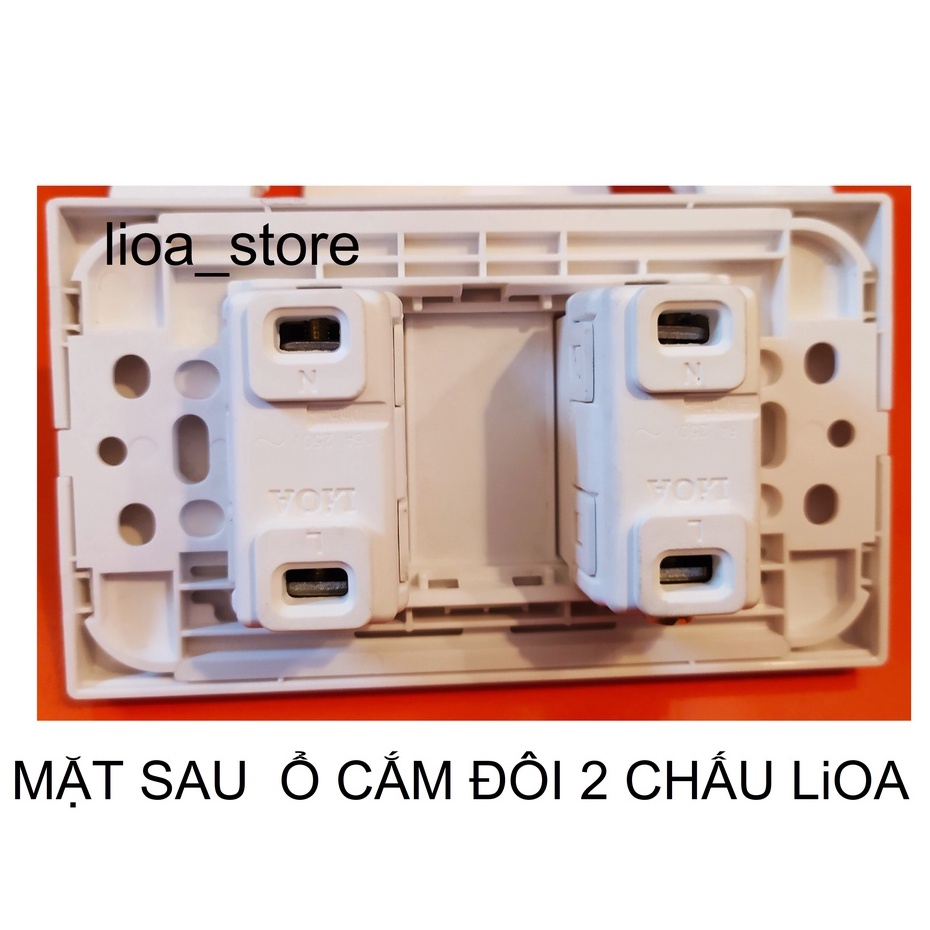 Ổ CẮM ĐÔI 2 CHẤU LiOA VỚI MẶT MODULE CONCEPT.