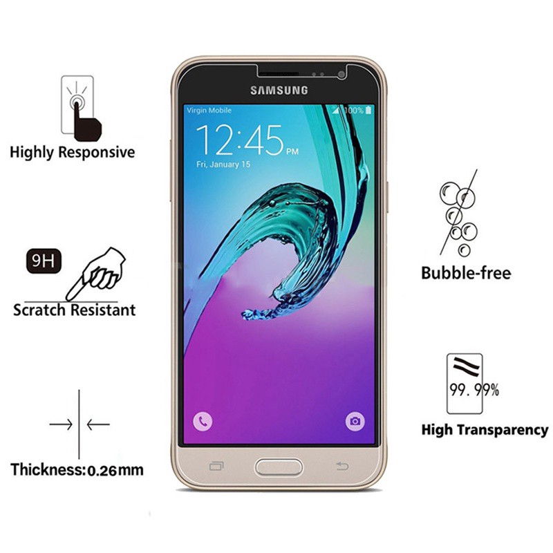 Samsung Galaxy A3 A5 A7 2016/A310 A510 A710 Slim HD Tempered Glass Phone Film