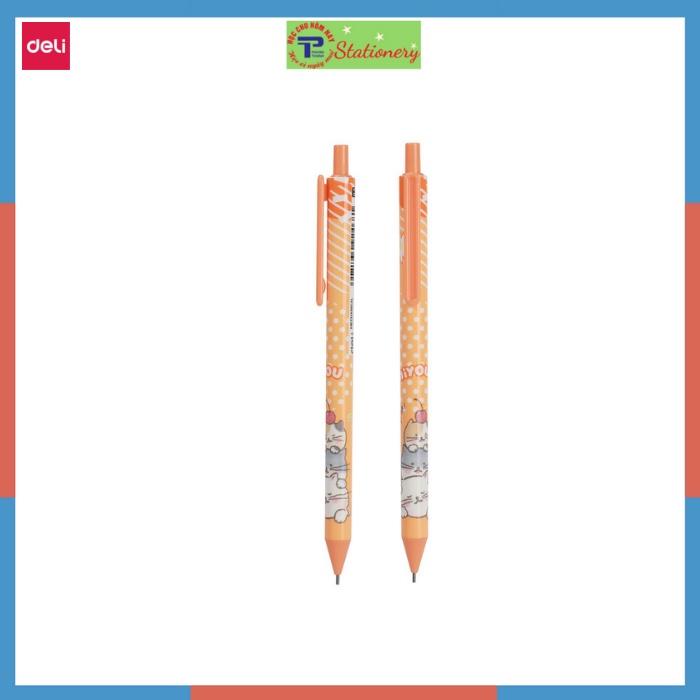 Bút Chì Bấm ngòi Deli Hình Vui Nhộn nét 0.5,0.7mm mã U705, U707