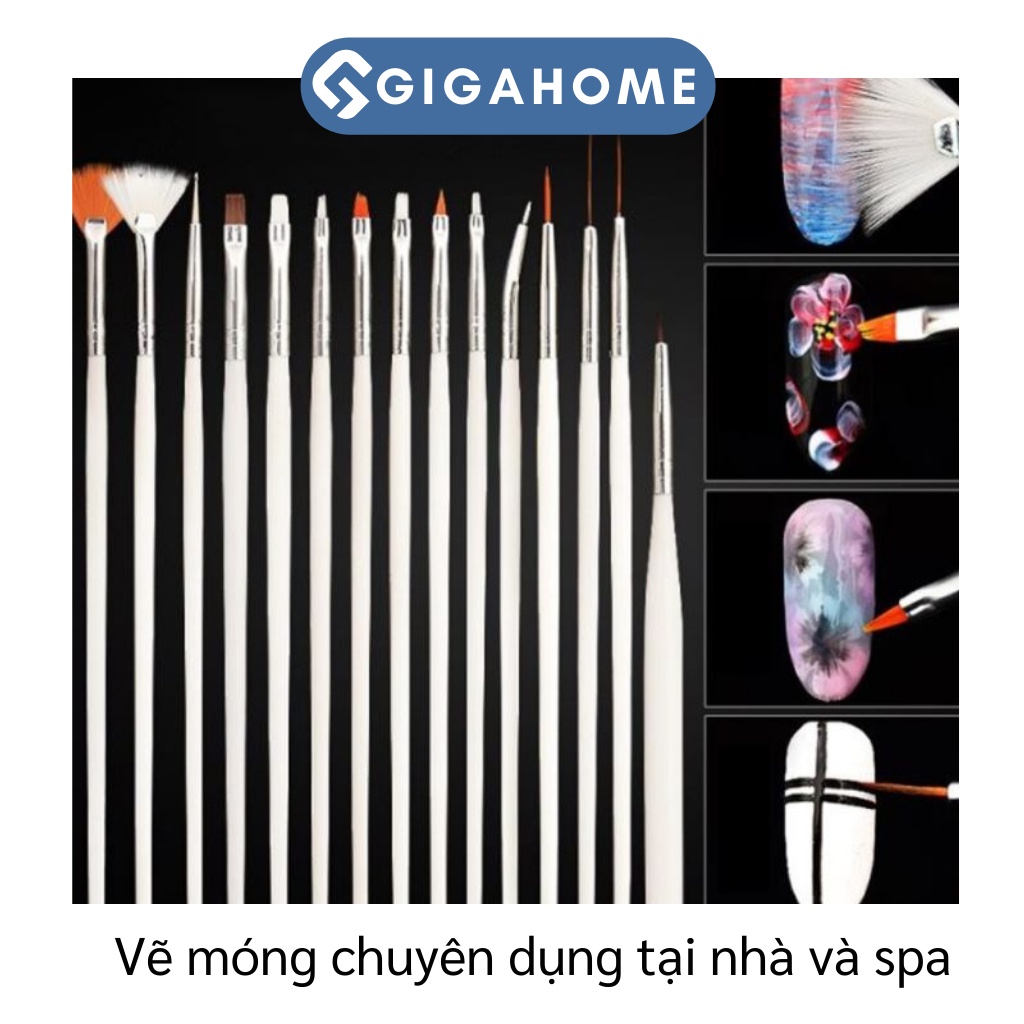 Bộ 15 Cây Cọ Vẽ Móng Nghệ Thuật GIGAHOME Chuyên Nghiệp 6012