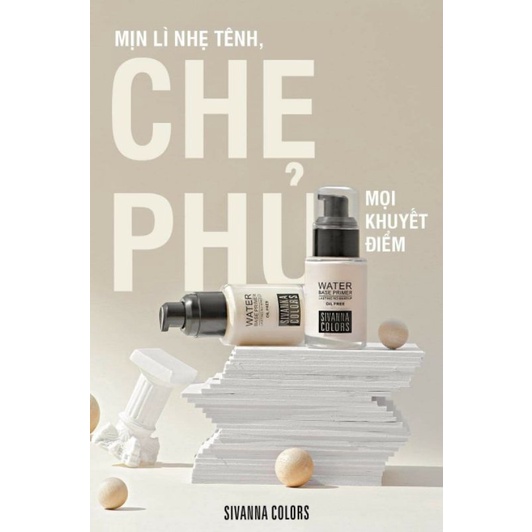 Kem nền/Kem lót Sivanna Colors Water Base Primer Oil Free Thái Lan kiềm dầu kháng nước