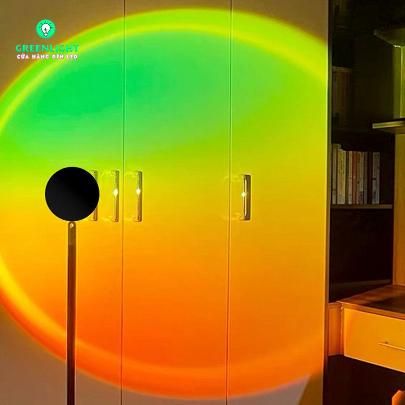 Đèn Hoàng Hôn Tiktok Đường Chân Trời Màu mới Sống ảo Siêu đẹp, mua 1 được 19 màu với 2 Thấu kính + 5 mica màu, BH12th