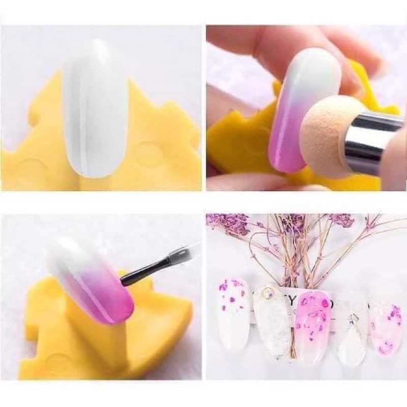 Bộ bút dặm ombre gồm 4 đầu thay làm móng tay chân