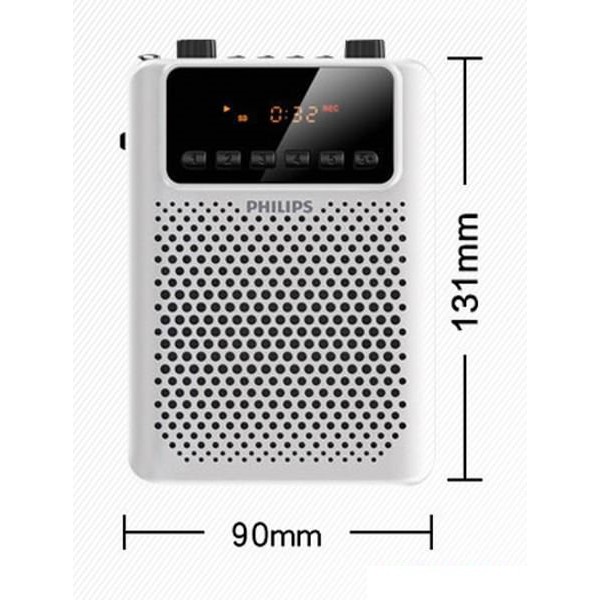 Mic + Loa Trợ giảng cao cấp Philips (Âm thanh vượt trội) + 3 Mic (mic ko dây, mic có dây, mic cúc áo)