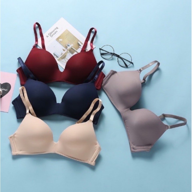 Áo Lót Đúc Su Trơn Không Gọng Xuất Nhật Túi Zip (003)