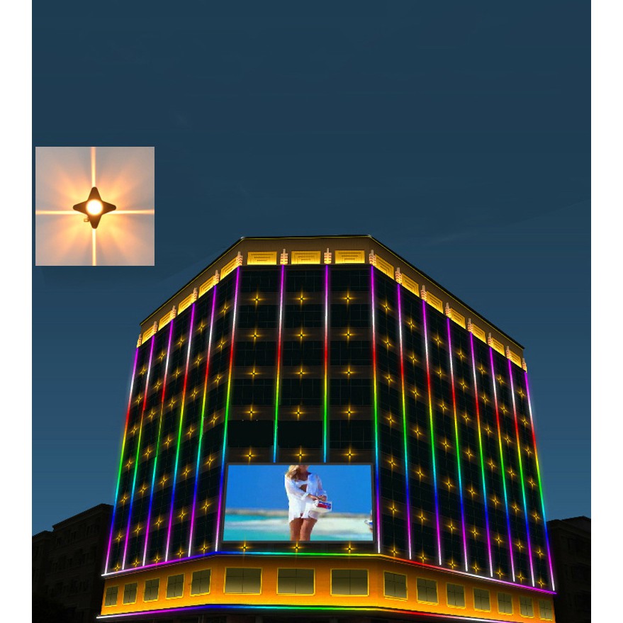 Đèn LED Hắt Tường Hình Ngôi Sao 5W Nhiều Màu - Hàng Cao Cấp - Đèn Trang Trí Ngoài Trời