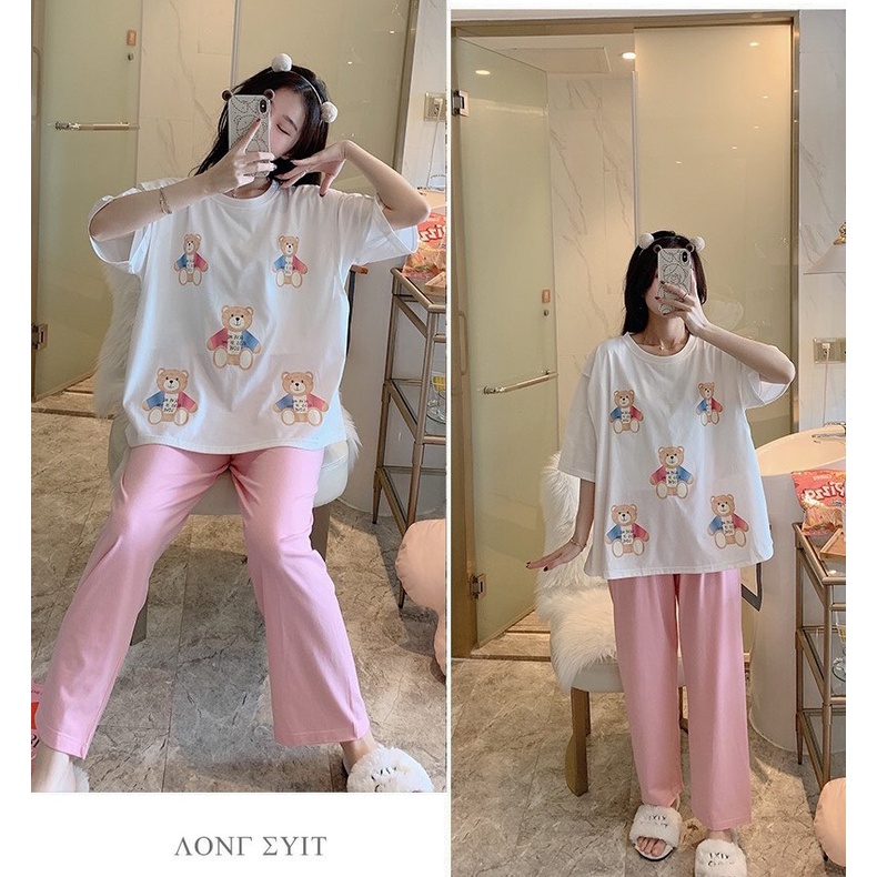 Bộ bầu - bộ sau sinh - cho con bú - chất liệu coton - mềm - mịn - mát