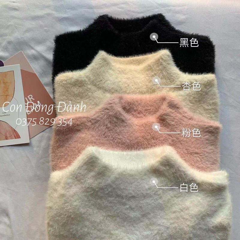 Áo len lông thỏ dáng mỏng siêu mềm mịn ấm áp AO037