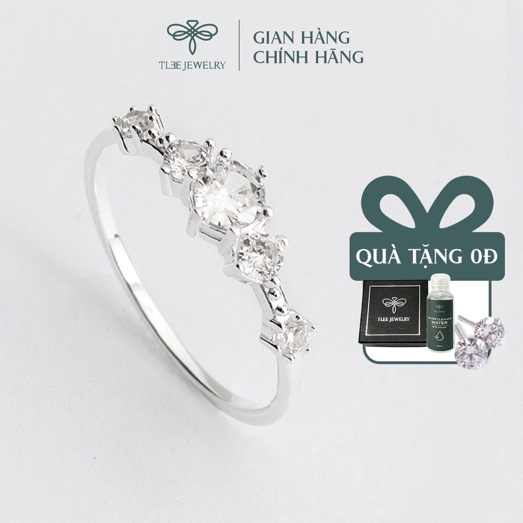 Nhẫn bạc nữ TLEE Snow Princess Fre nạm đá lấp lánh NCJ A0156